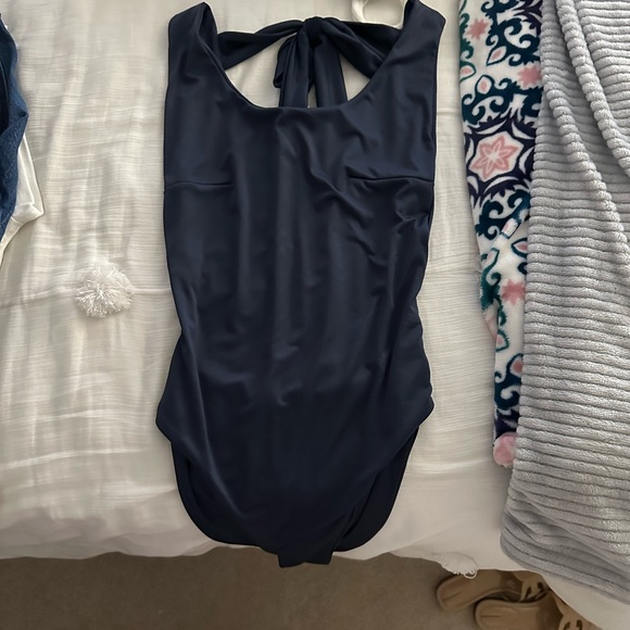 Amazon Blue Backless Bodysuit - Picture 1 of 2